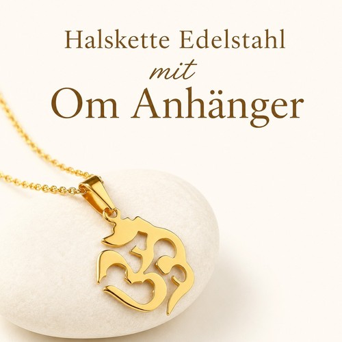 Halskette edelstahl 18k - om,