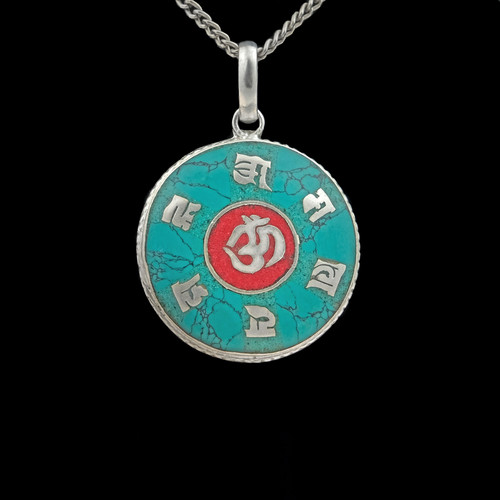 Amulett anhänger türkis rot - amulett,