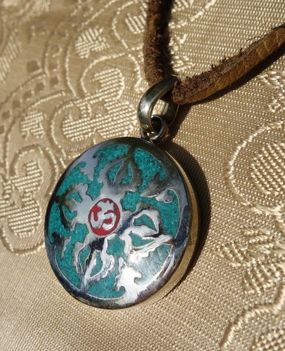 Silber amulett mit dorje und - silber,