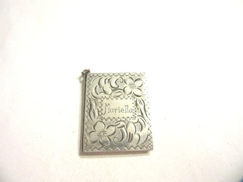 Silberanhänger medaillon buch - medaillon,